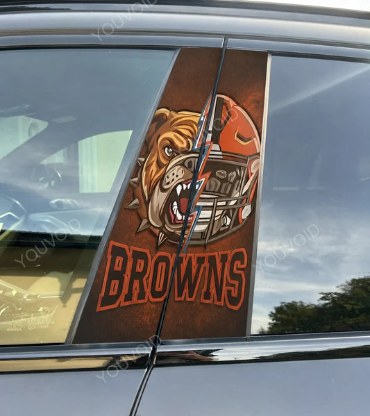 Cleveland Browns Car Pillar Wrap - Universal Fit Style 2