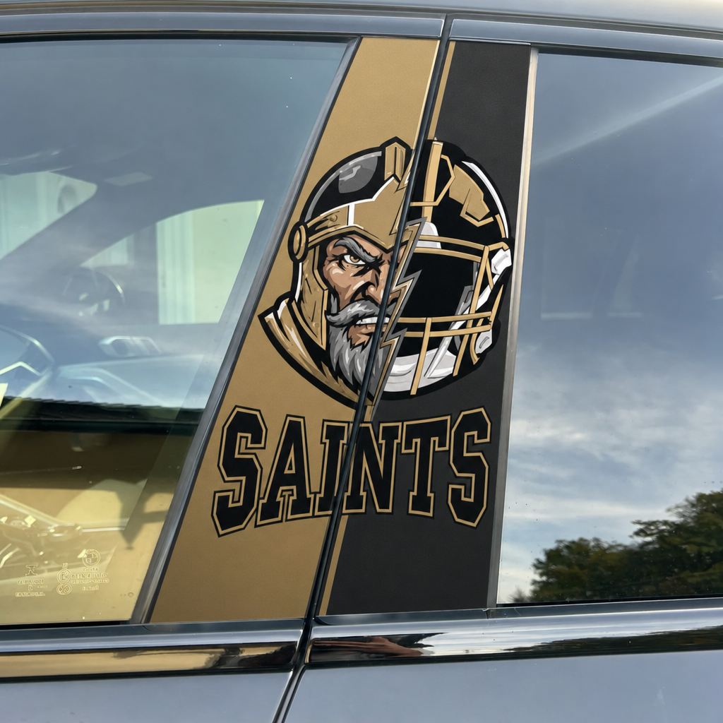 New Orleans Saints Car Pillar Wrap - Universal Fit