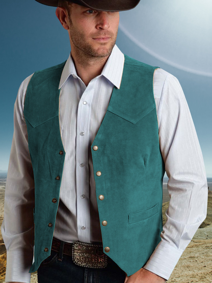 Men's Casual Suede Vest - Bellkmart