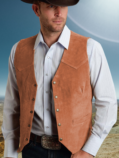 Men's Casual Suede Vest - Bellkmart