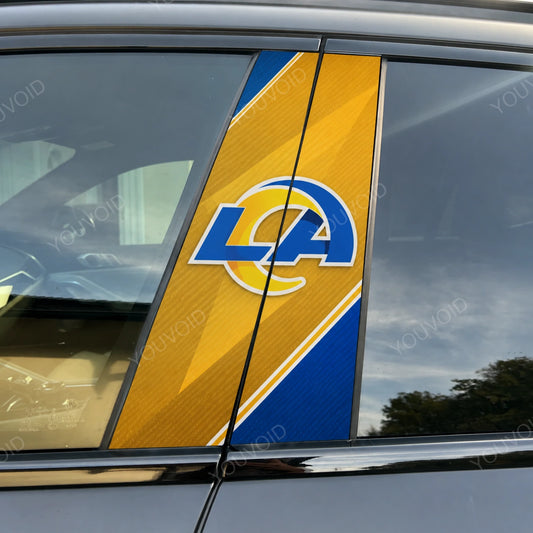 Los Angeles Rams Car Pillar Wrap - Premium Vinyl B-Pillar Decal, Universal Fit