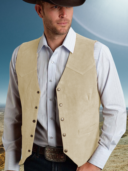 Men's Casual Suede Vest - Bellkmart