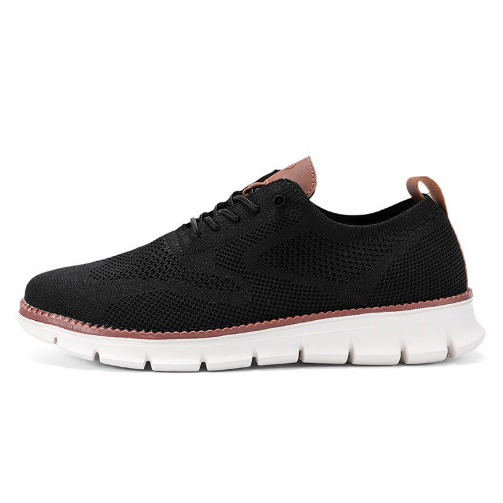 Bellkmart Super Comfy breathable Orthopedic Mesh Sneakers For Wide Feet - Black White - Bellkmart