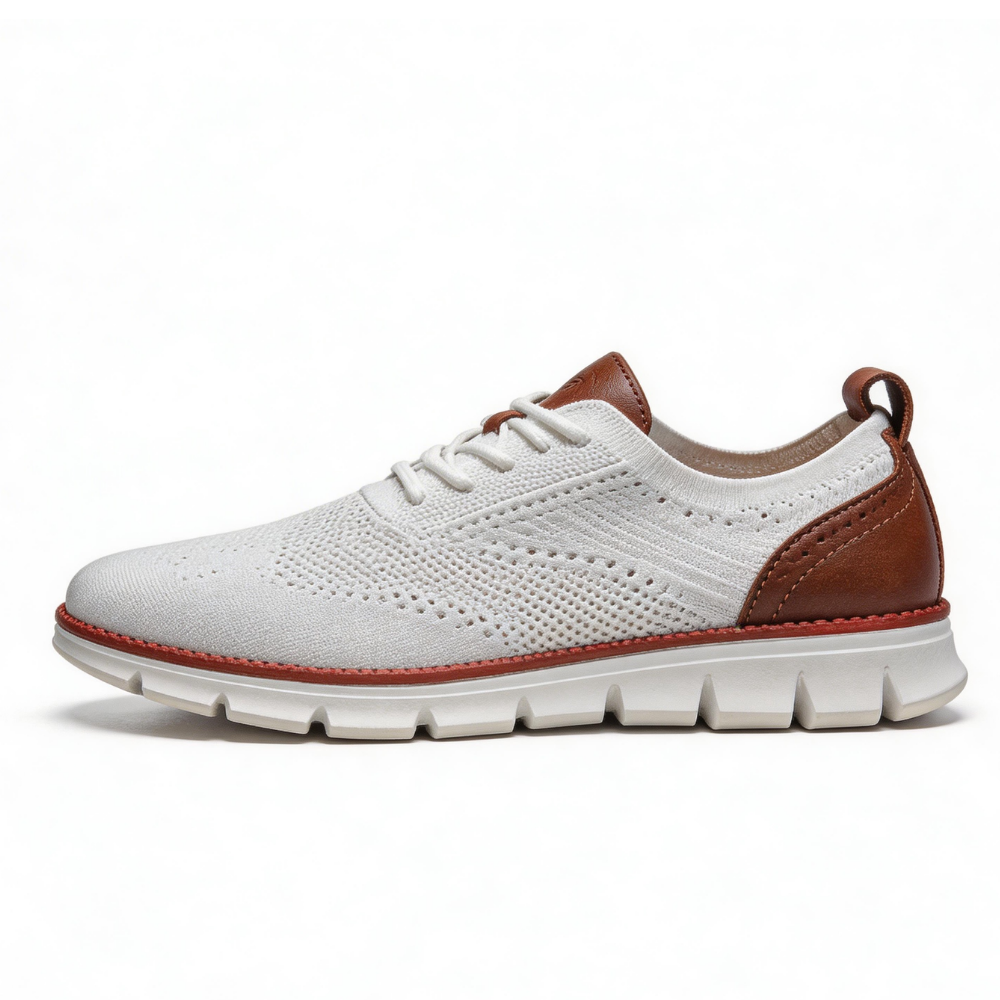 Bellkmart Comfy Non Slip Casual Lace Up Comfort Sneakers - white - Bellkmart
