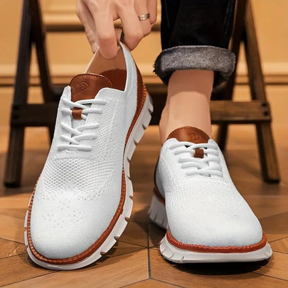 Bellkmart Comfy Non Slip Casual Lace Up Comfort Sneakers - white - Bellkmart