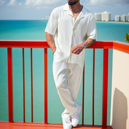 Sleek Pleated Tracksuit: Effortless Elegance for Any Occasion - Bellkmart