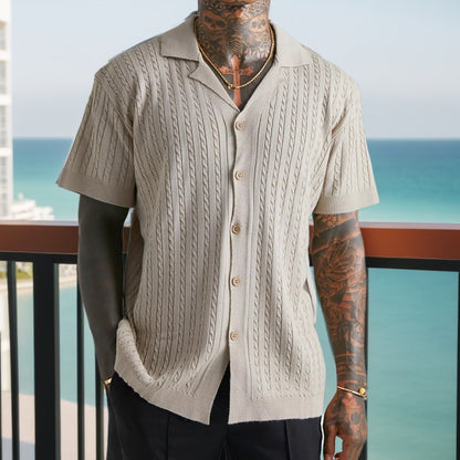 Classic Cable-Knit Shirt: Timeless Style with Modern Edge - Bellkmart