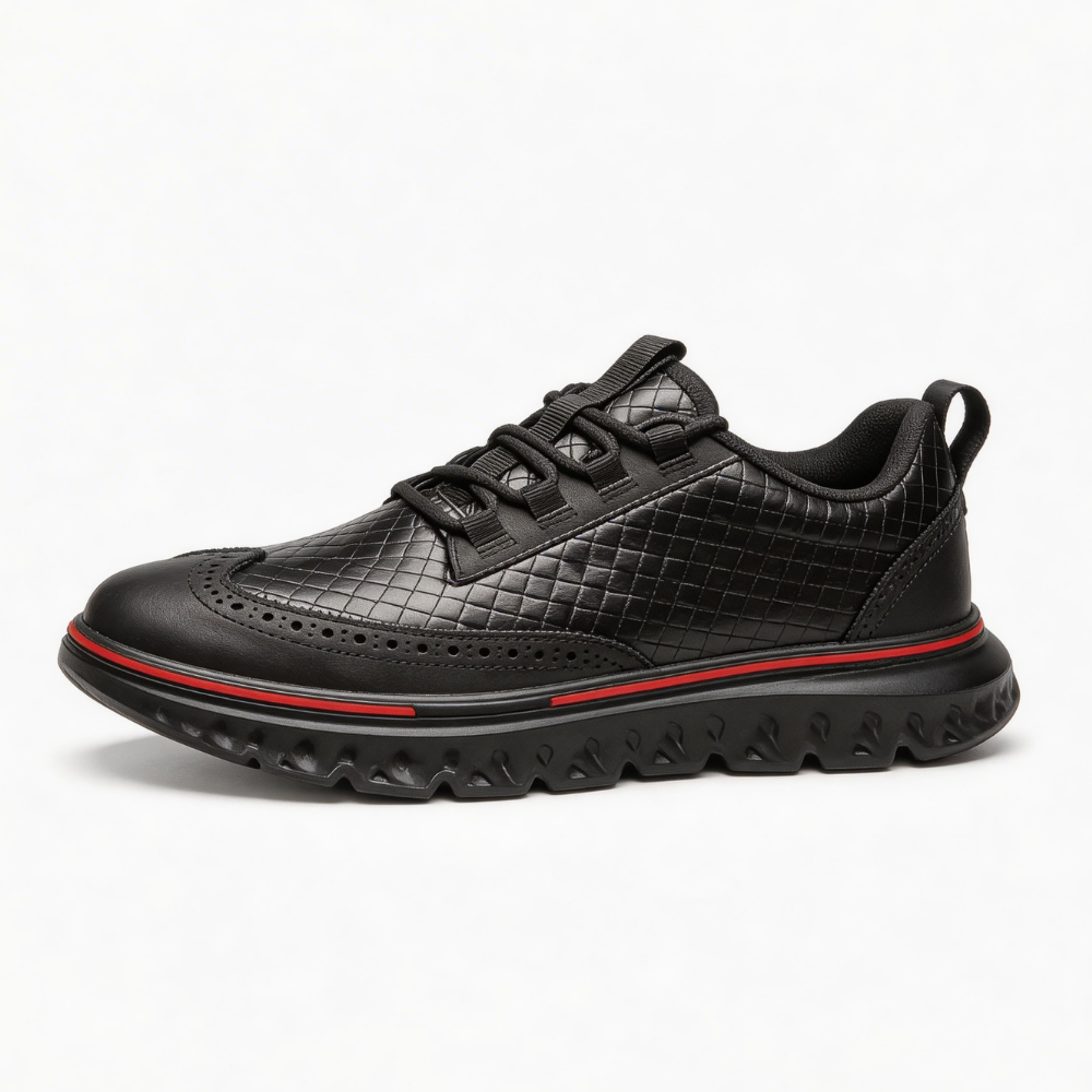Men's woven lightweight brogue sneakers - Bellkmart