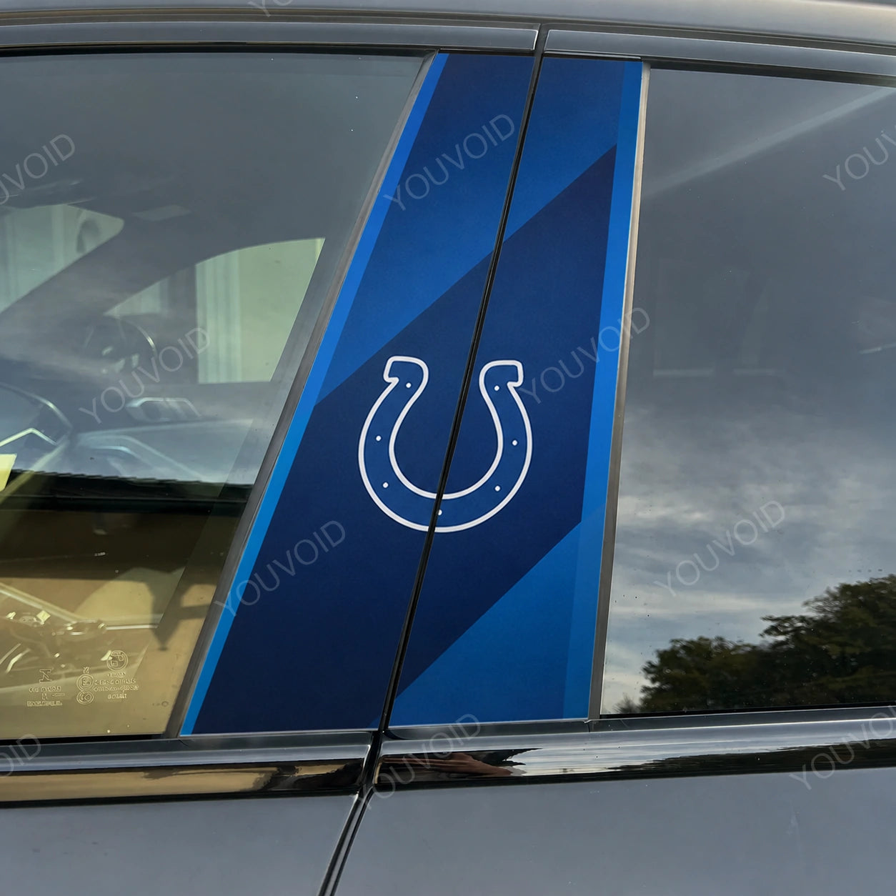 Indianapolis Colts Car Pillar Wrap - Premium Vinyl B-Pillar Decal, Universal Fit