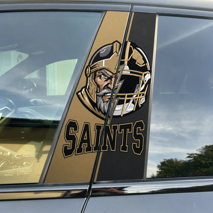 New Orleans Saints Car Pillar Wrap - Universal Fit Style 2