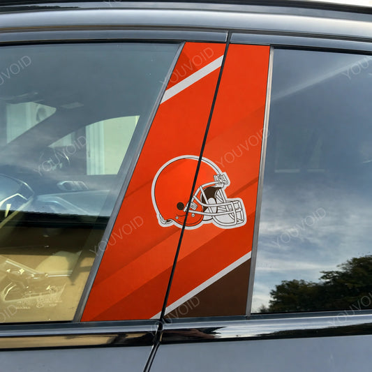 Cleveland Browns Car Pillar Wrap - Premium Vinyl B-Pillar Decal, Universal Fit