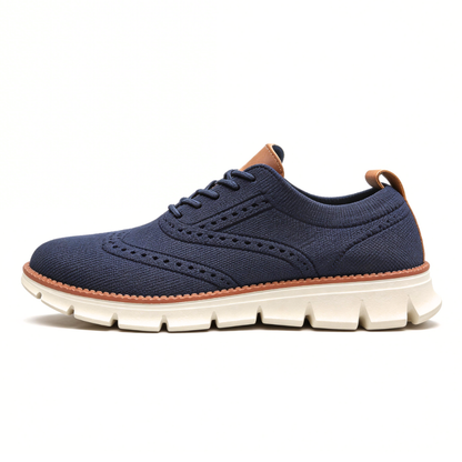 Bellkmart Autumn Comfy breathable Orthopedic Oxford Sneakers For Wide Feet - Blue - Bellkmart