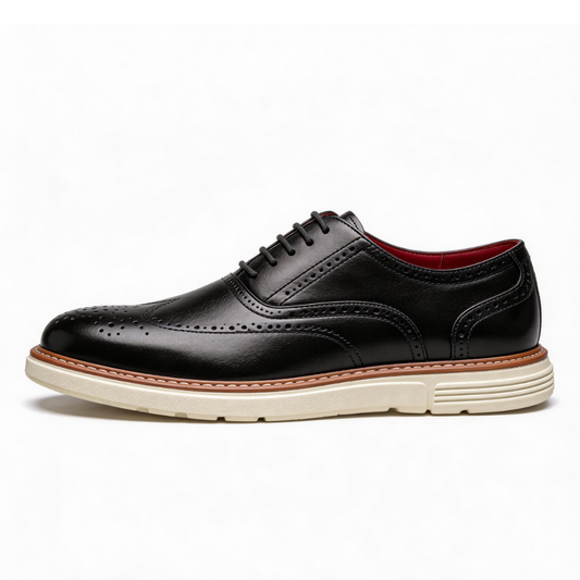 Oxford Leather Comfy Business Orthopedic Shoes