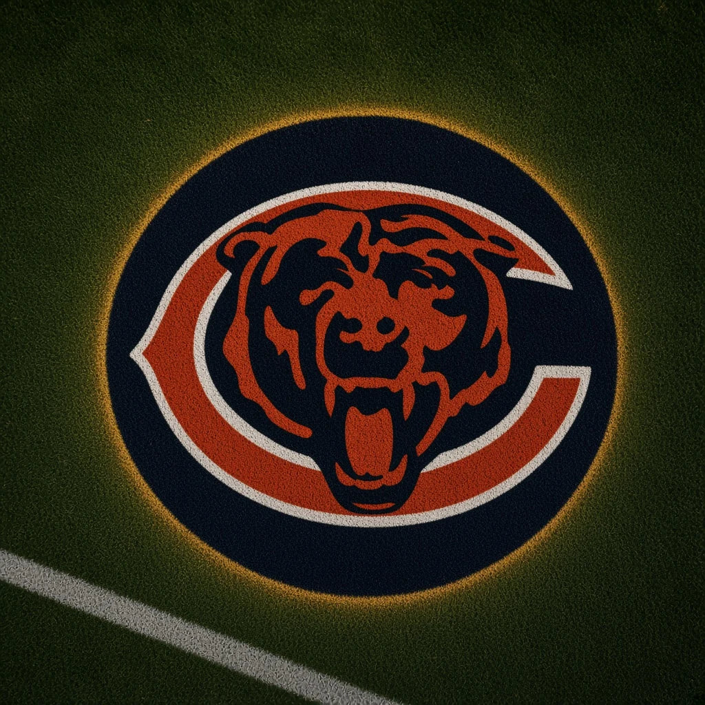 Chicago Bears Football Car Door Projector Light grass scene