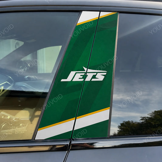 New York Jets Car Pillar Wrap - Premium Vinyl B-Pillar Decal, Universal Fit