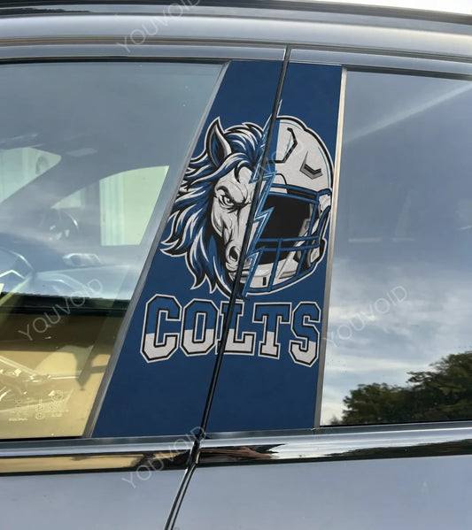 Indianapolis Colts Car Pillar Wrap - Universal Fit Style 2
