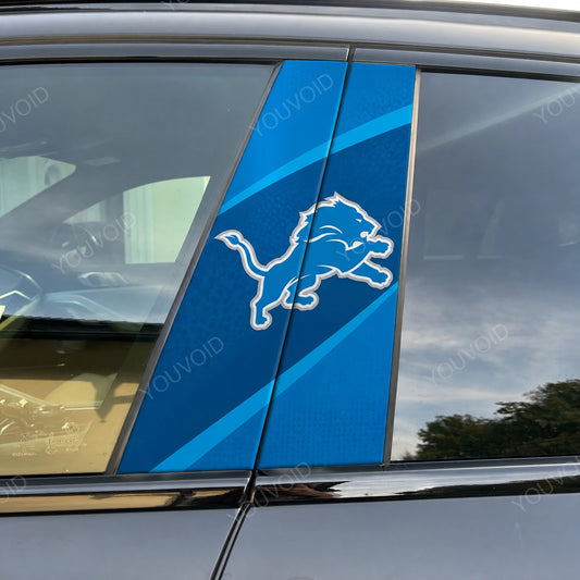 Detroit Lions Car Pillar Wrap - Premium Vinyl B-Pillar Decal, Universal Fit
