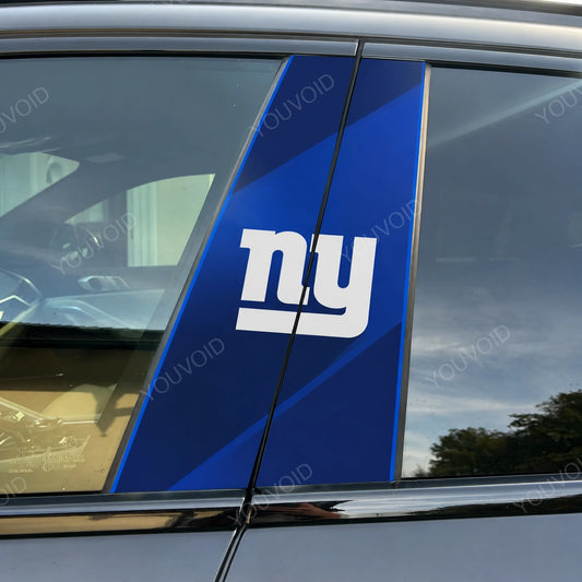 New York Giants Car Pillar Wrap - Premium Vinyl B-Pillar Decal, Universal Fit