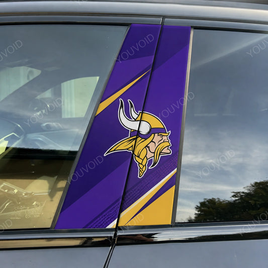 Minnesota Vikings Car Pillar Wrap - Premium Vinyl B-Pillar Decal, Universal Fit