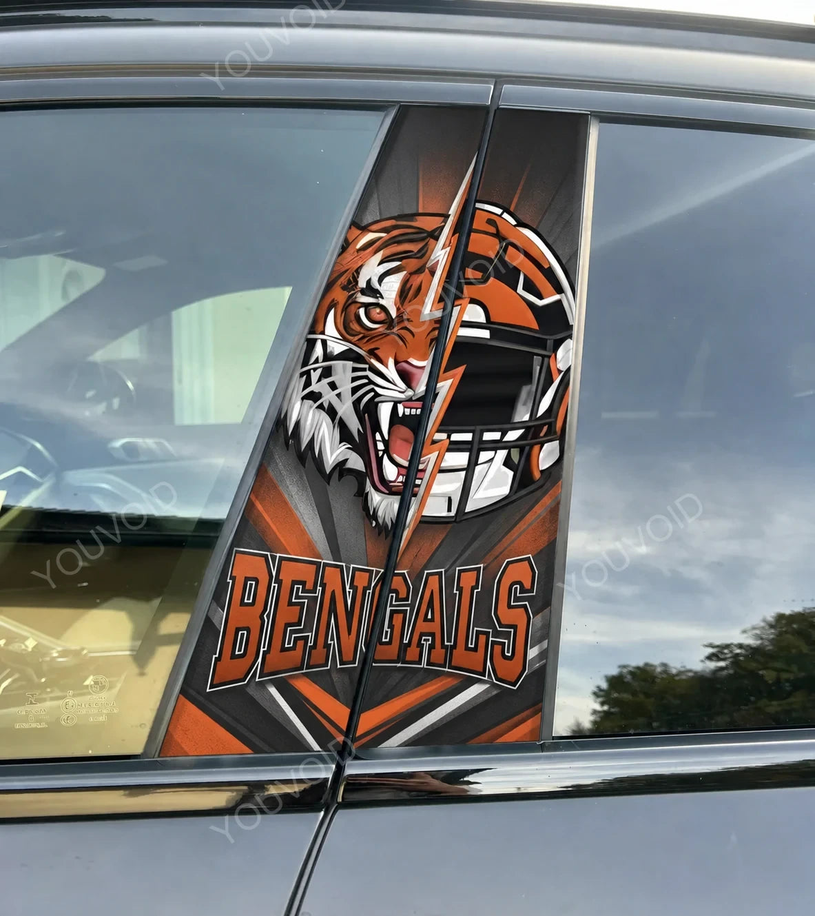 Cincinnati Bengals Car Pillar Wrap - Universal Fit Style 2