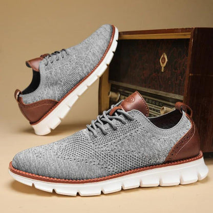 Bellkmart Comfy Non Slip Casual Lace Up Comfort Sneakers - Gray - Bellkmart