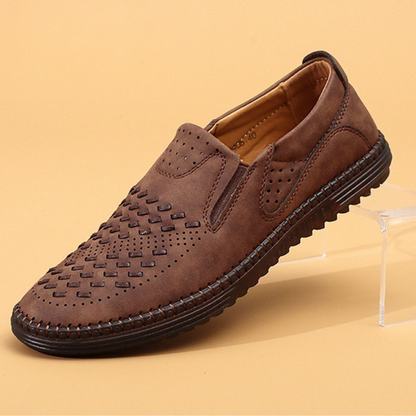 Handmade Casual Men's Breathable Casual Leather Shoes - Bellkmart