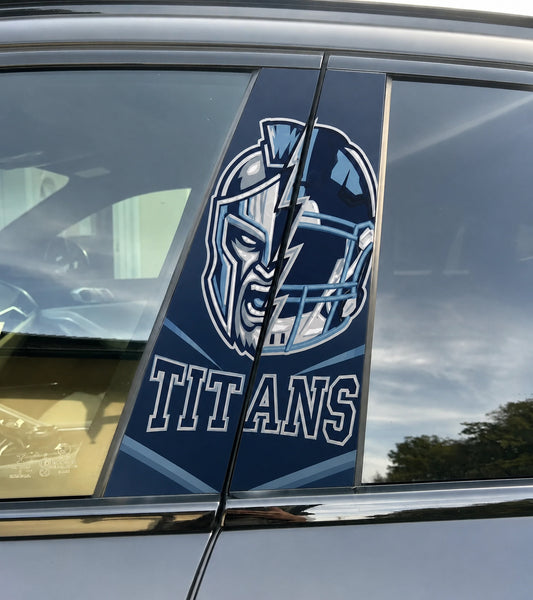 Tennessee Titans Car Pillar Wrap - Universal Fit - 1