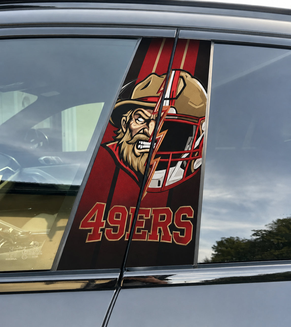 San Francisco 49ers Car Pillar Wrap - Universal Fit - 1