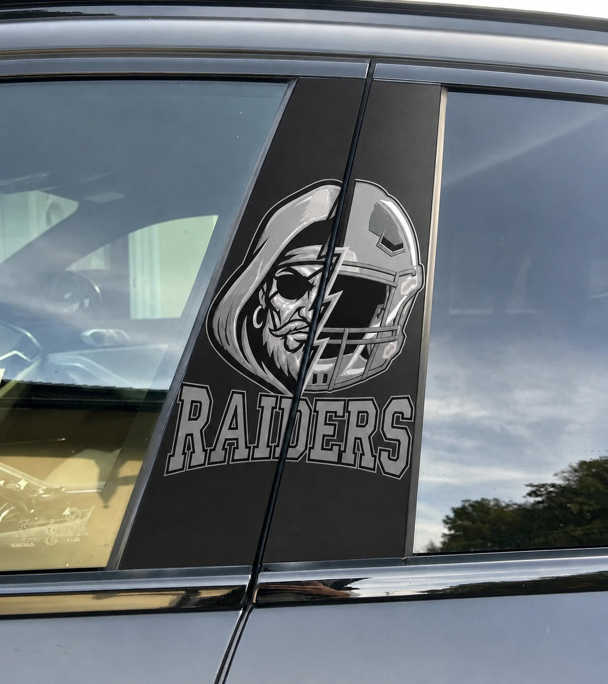 Las Vegas Raiders Car Pillar Wrap - Universal Fit - 1