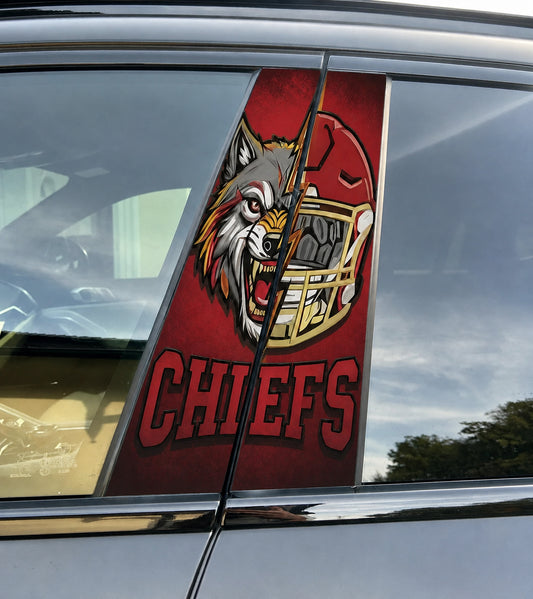 Kansas City Chiefs Car Pillar Wrap - Universal Fit - 1
