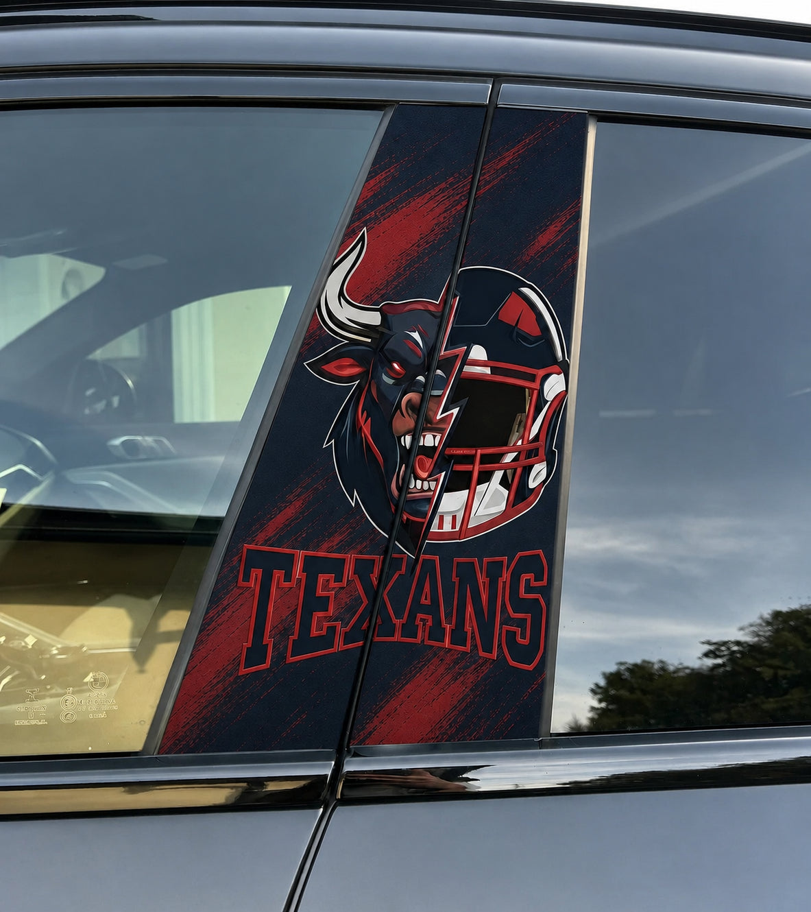 Houston Texans Car Pillar Wrap - Universal Fit - 1