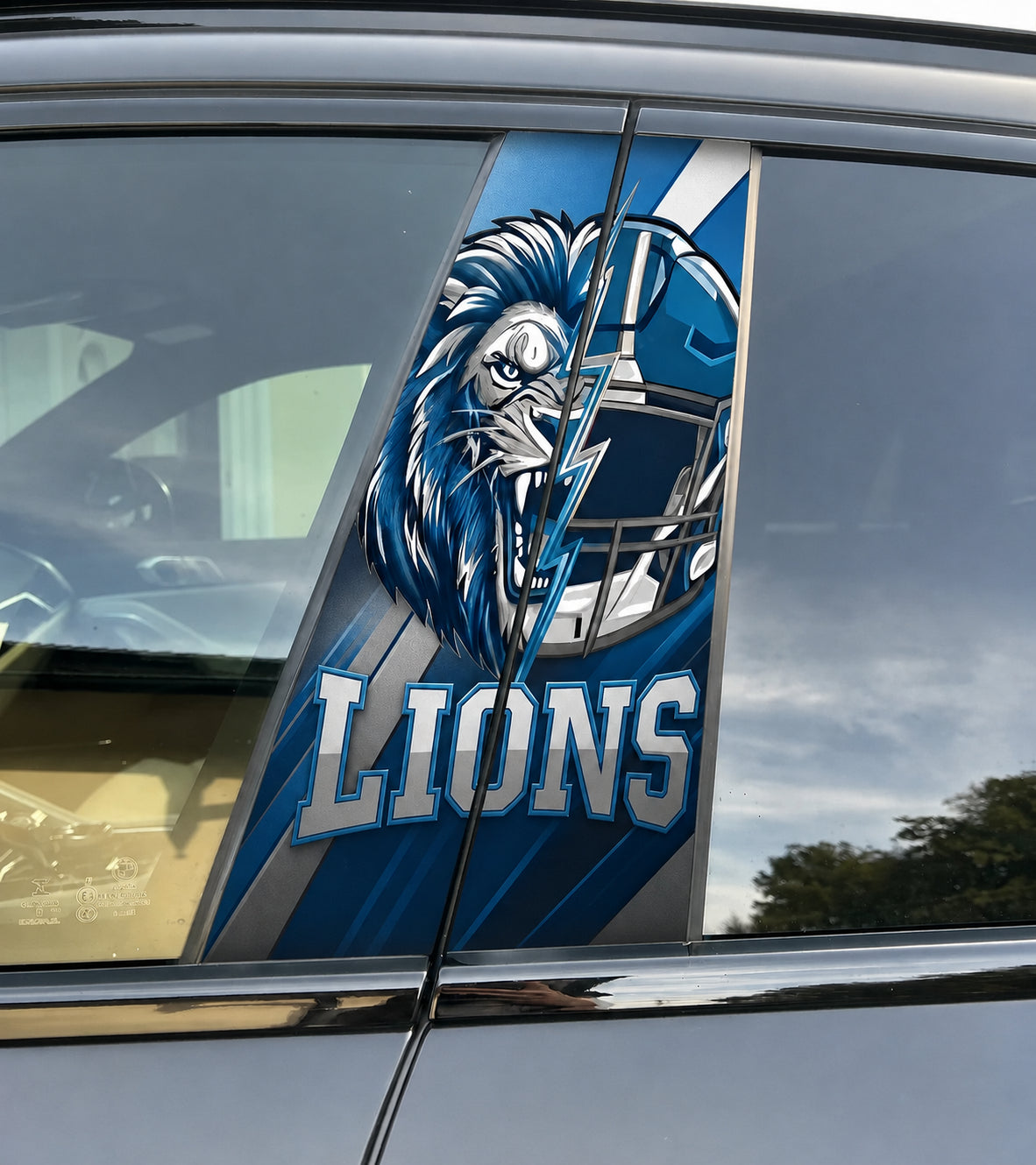 Detroit Lions Car Pillar Wrap - Universal Fit - 1