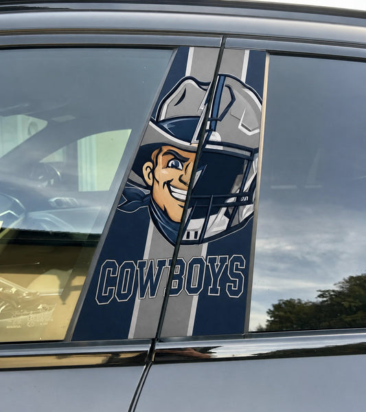 Dallas Cowboys Car Pillar Wrap - Universal Fit - 1