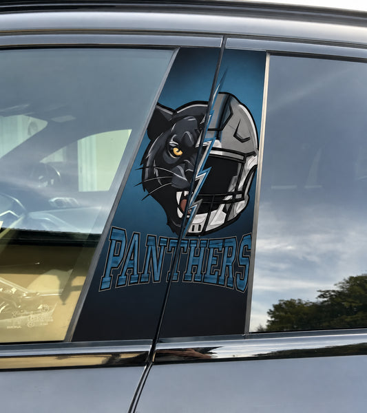 Carolina Panthers Car Pillar Wrap - Universal Fit - 1