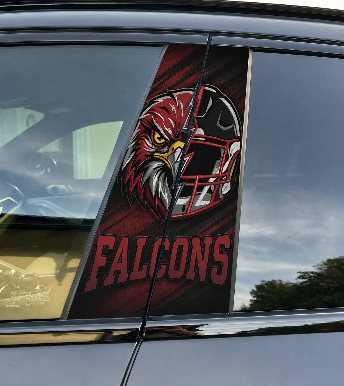 Atlanta Falcons Car Pillar Wrap - Universal Fit - 1