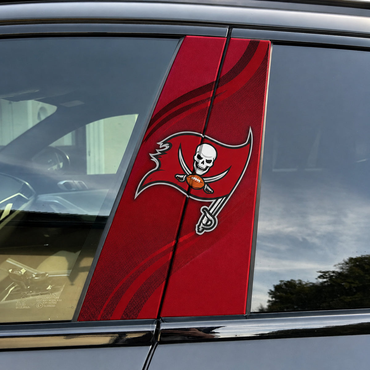 Tampa Bay Buccaneers Car Pillar Wrap - Universal Fit - 1