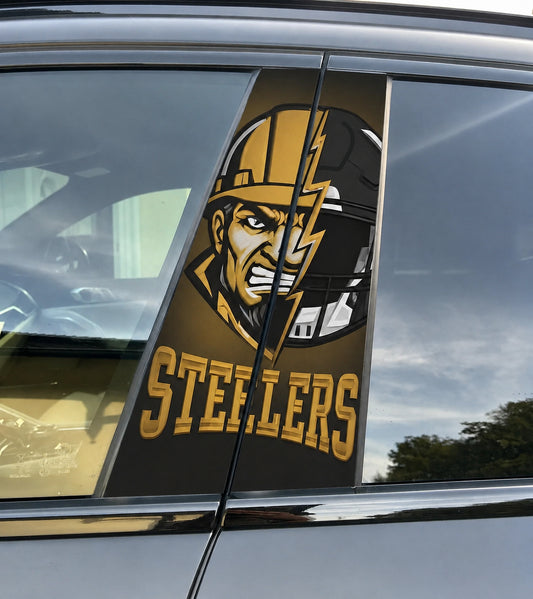 Pittsburgh Steelers Car Pillar Wrap - Universal Fit - 2