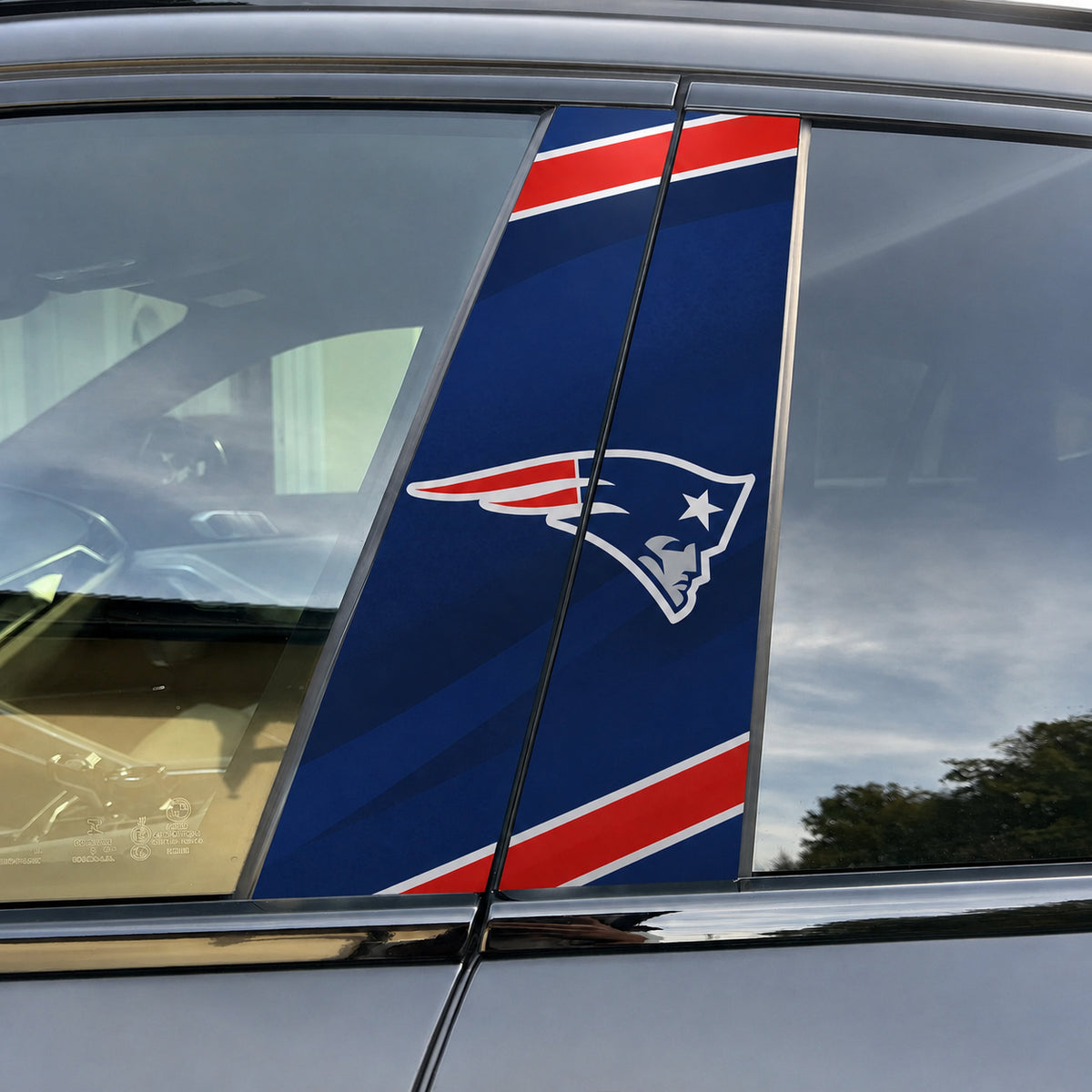 New England Patriots Car Pillar Wrap - Universal Fit - 1