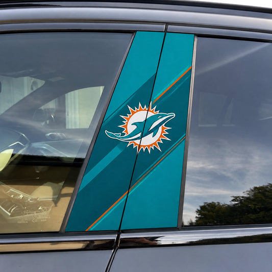 Miami Dolphins Car Pillar Wrap - Universal Fit - 1