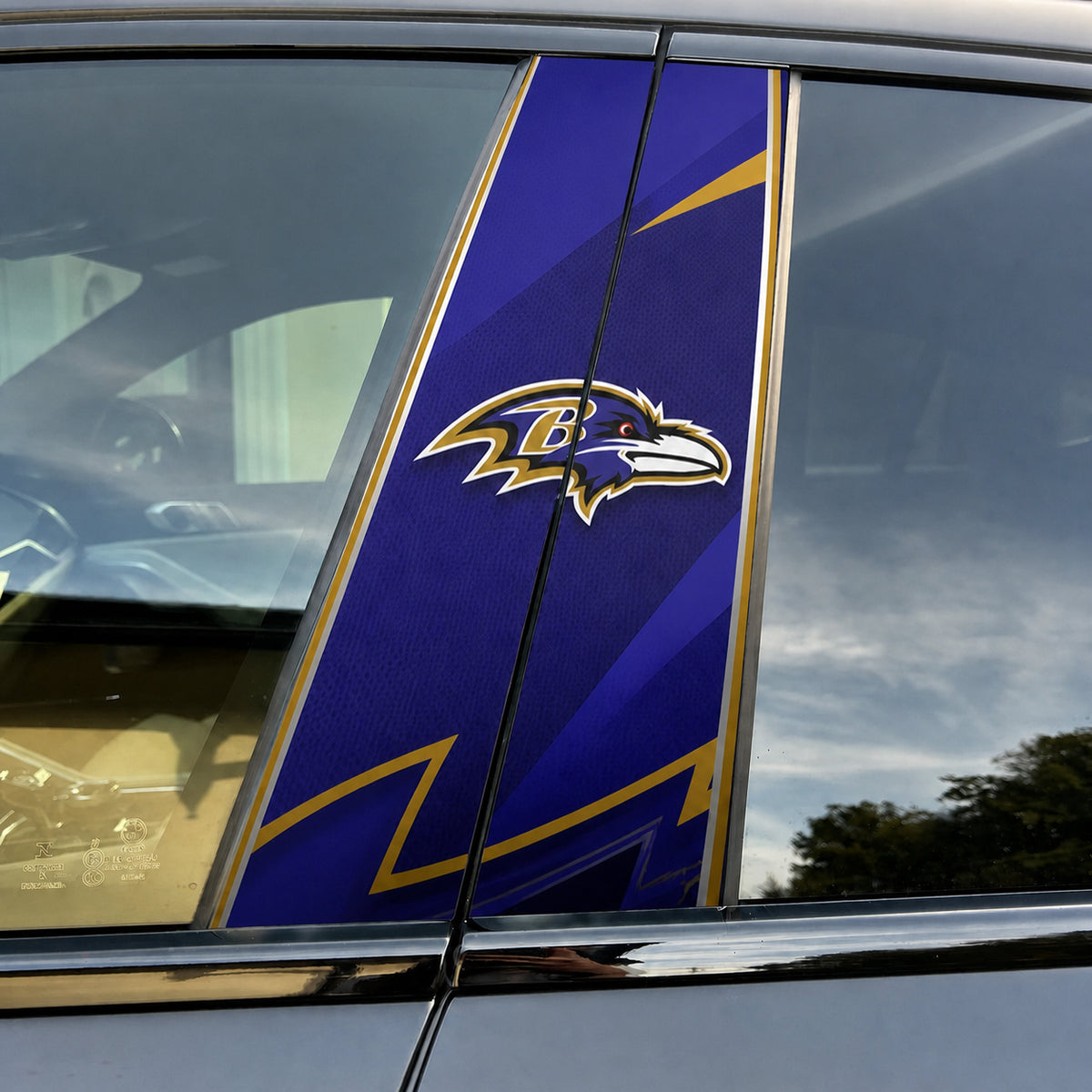 Baltimore Ravens Car Pillar Wrap - Universal Fit - 1