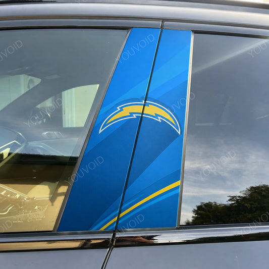 Los Angeles Chargers Car Pillar Wrap - Premium Vinyl B-Pillar Decal, Universal Fit