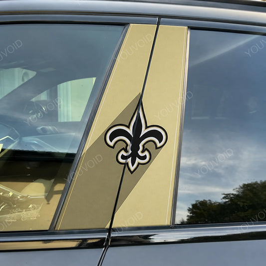 New Orleans Saints Car Pillar Wrap - Premium Vinyl B-Pillar Decal, Universal Fit