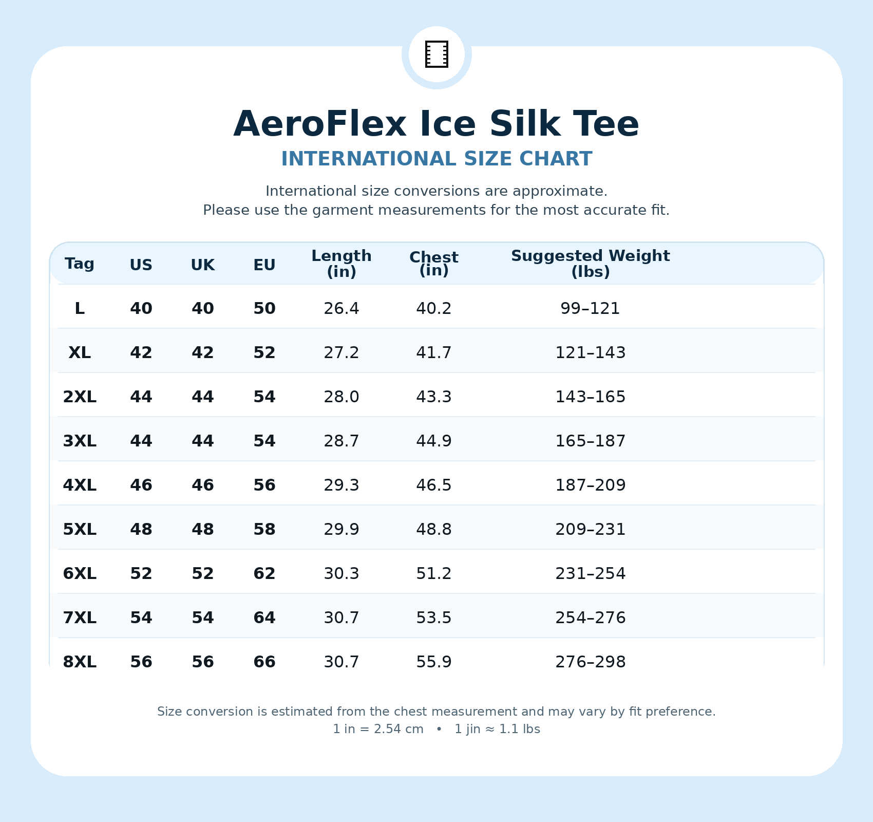AeroFlex Ice Silk Performance Tee M-8XL - Bellkmart