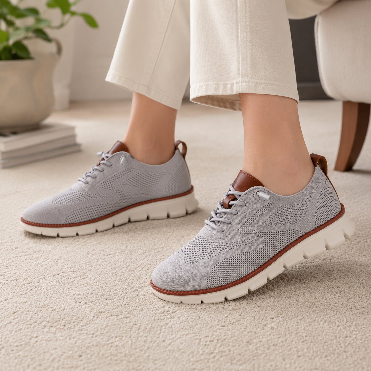 Bellkmart RelaxFit™ Women’s Wide Toe Box Knit Walking Shoes - Bellkmart