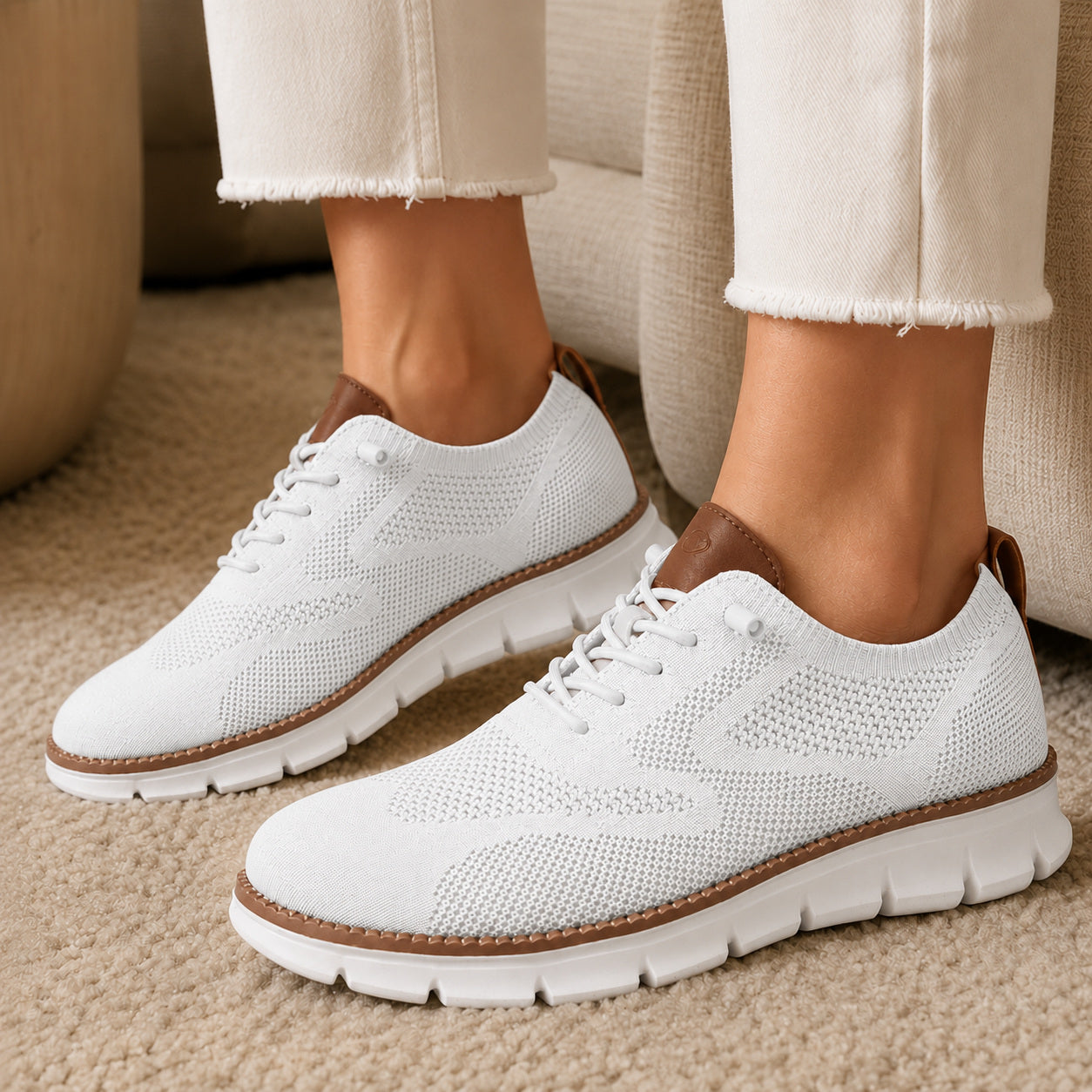 Bellkmart RelaxFit™ Women’s Wide Toe Box Knit Walking Shoes - Bellkmart