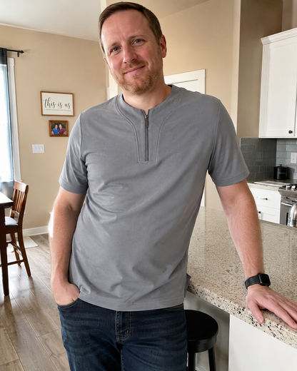 CoolSilk Zip Tee M-9XL - Bellkmart