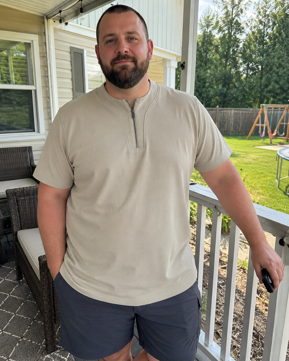 CoolSilk Zip Tee M-9XL - Bellkmart