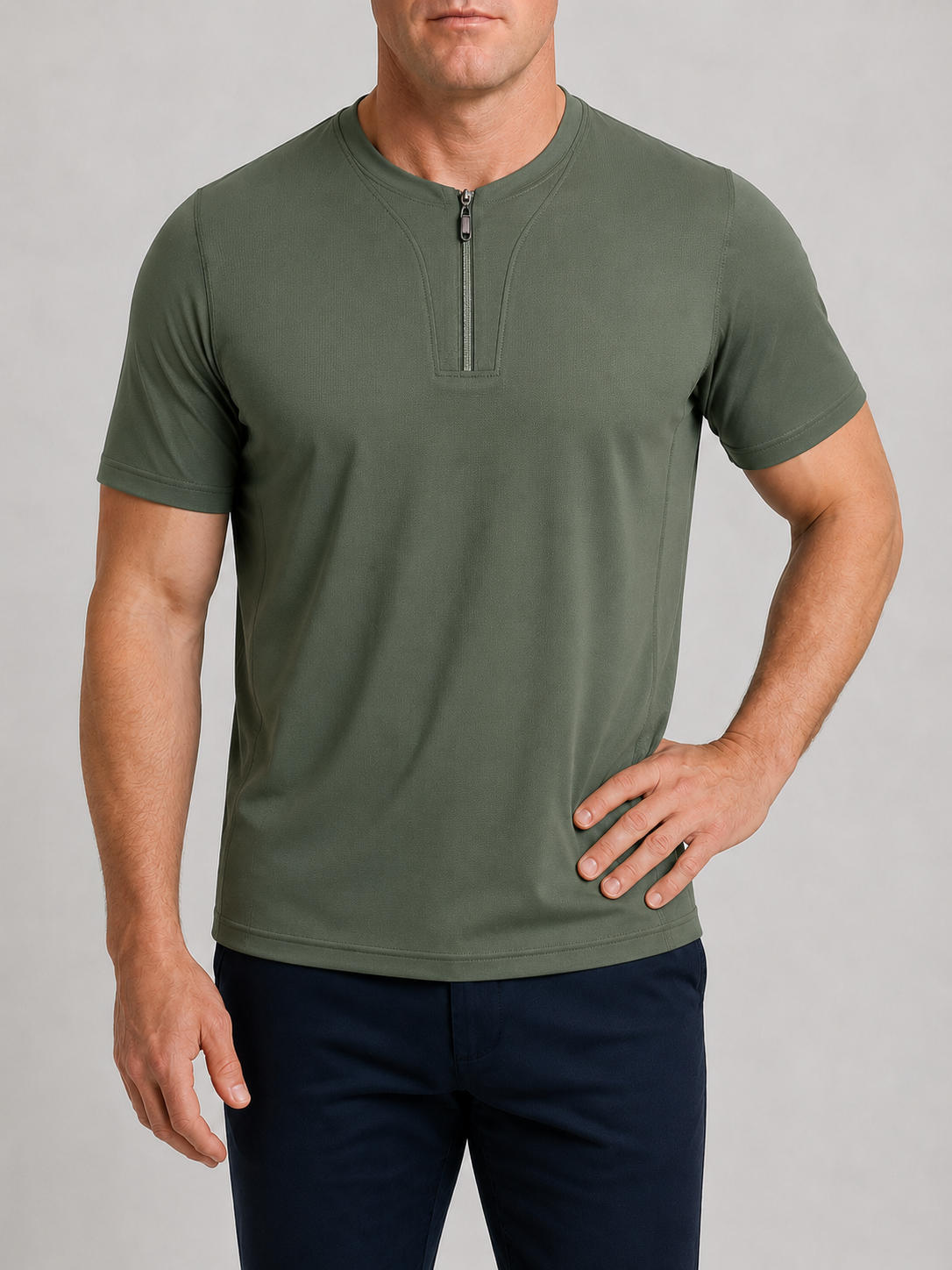 CoolSilk Zip Tee M-9XL - Bellkmart