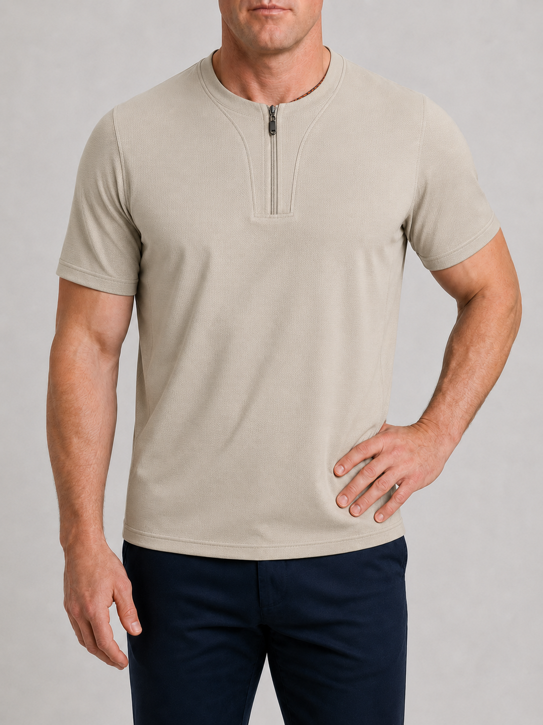 CoolSilk Zip Tee M-9XL - Bellkmart