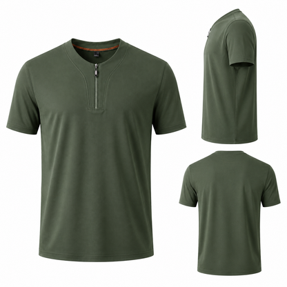 CoolSilk Zip Tee M-9XL - Bellkmart